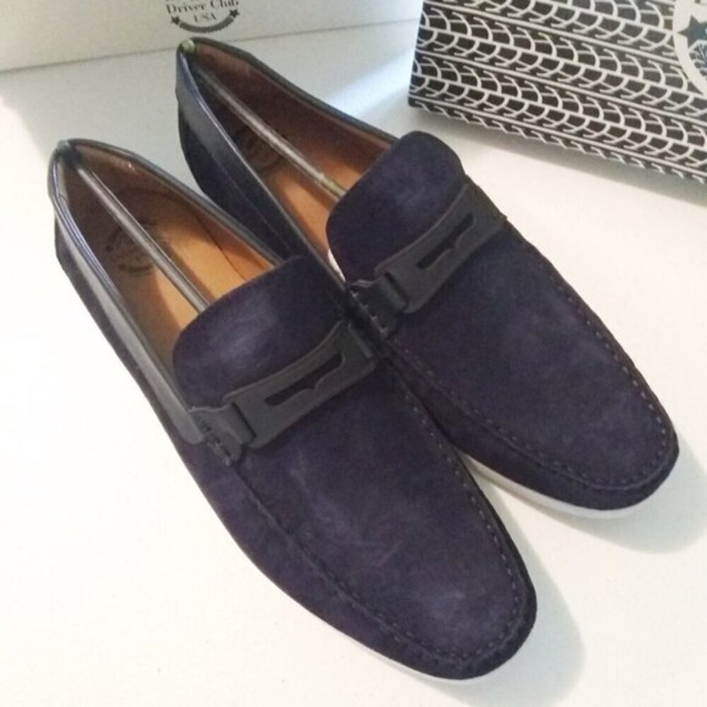 NIB Dark Blue Suede Drivers Moccasins Loafers 11.5  MSRP $119